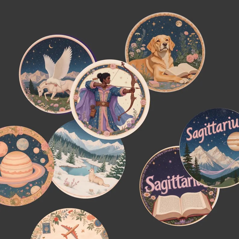 Sagittarius Spirit Animal Journey Stickers
