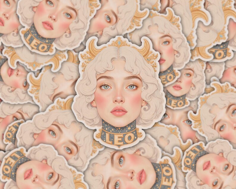 Fiery Leo Celestial Sticker Set