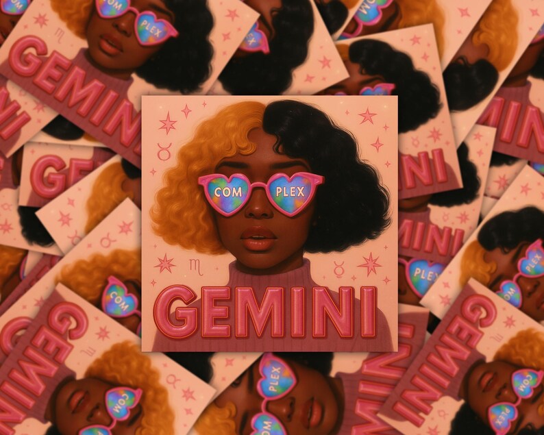 Gemini Pop Art Sticker Collection
