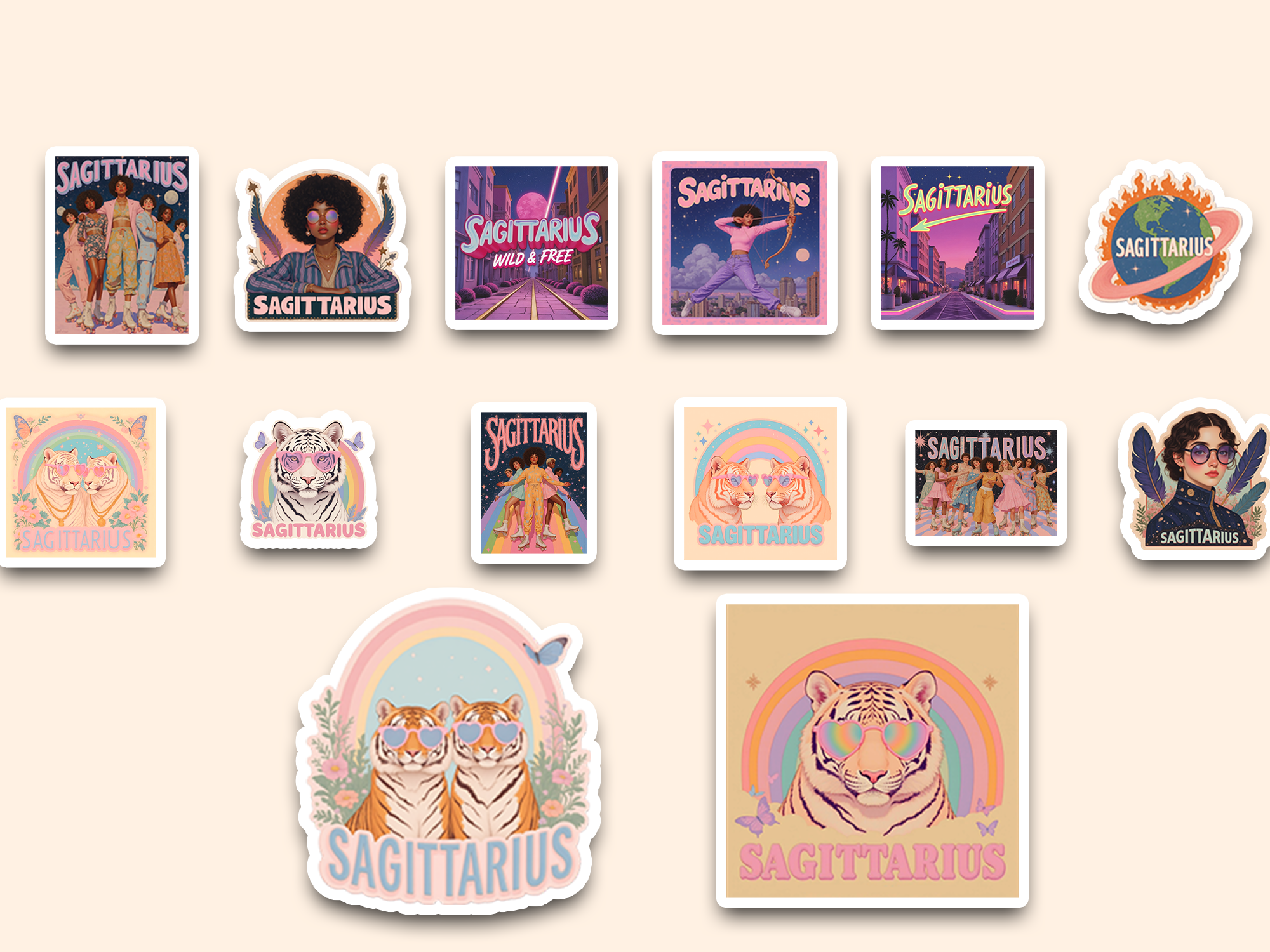 Bold Sagittarius Collection sticker bundle