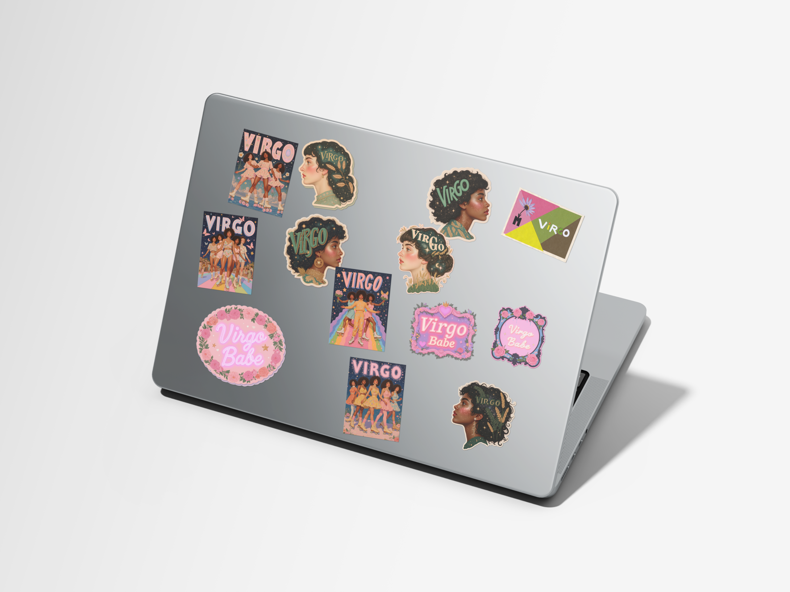 Bold Virgo zodiac sticker set