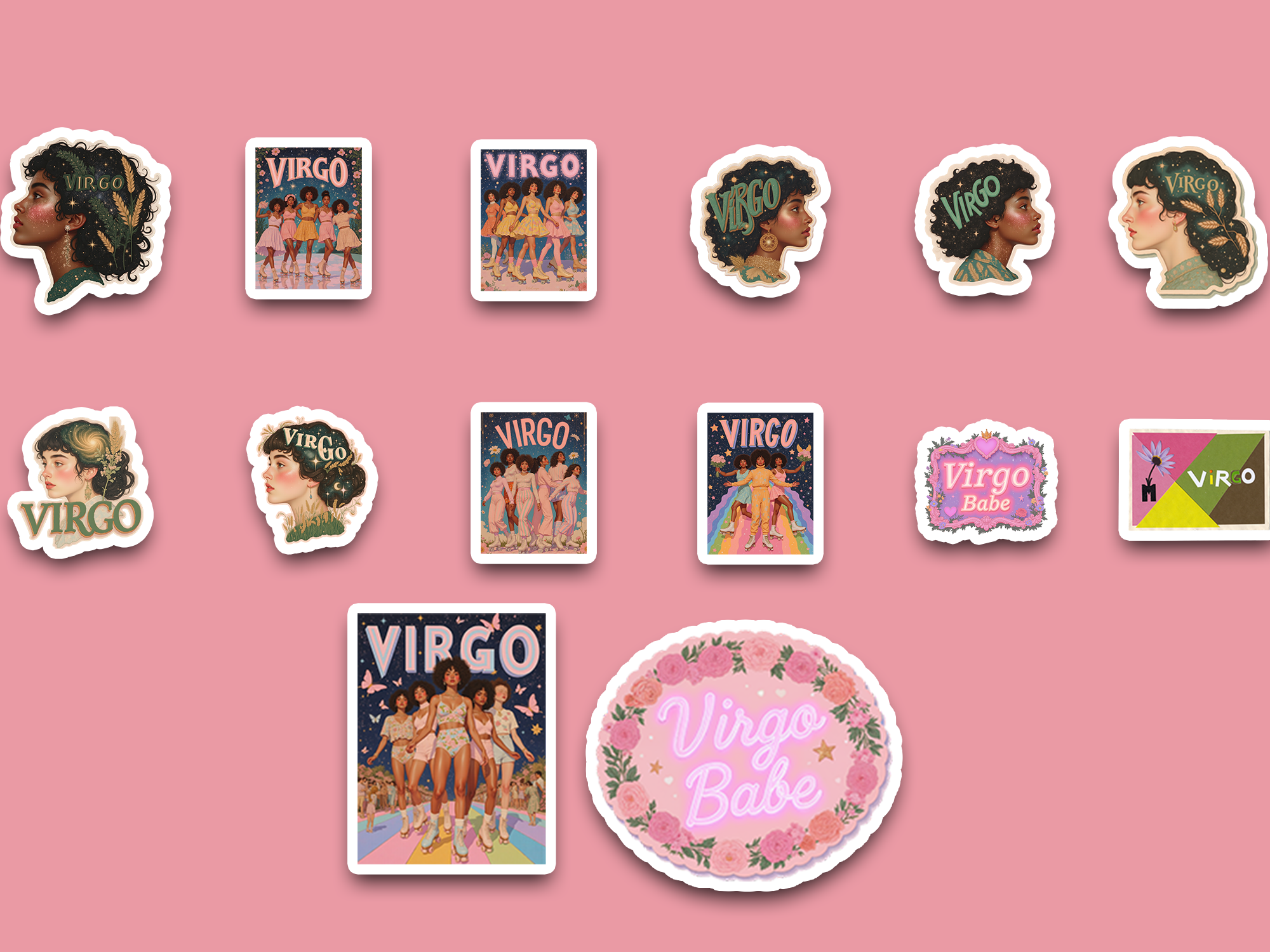 Bold Virgo sticker collection