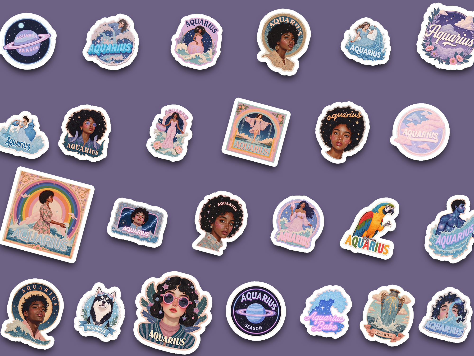 Complete Aquarius sticker collection