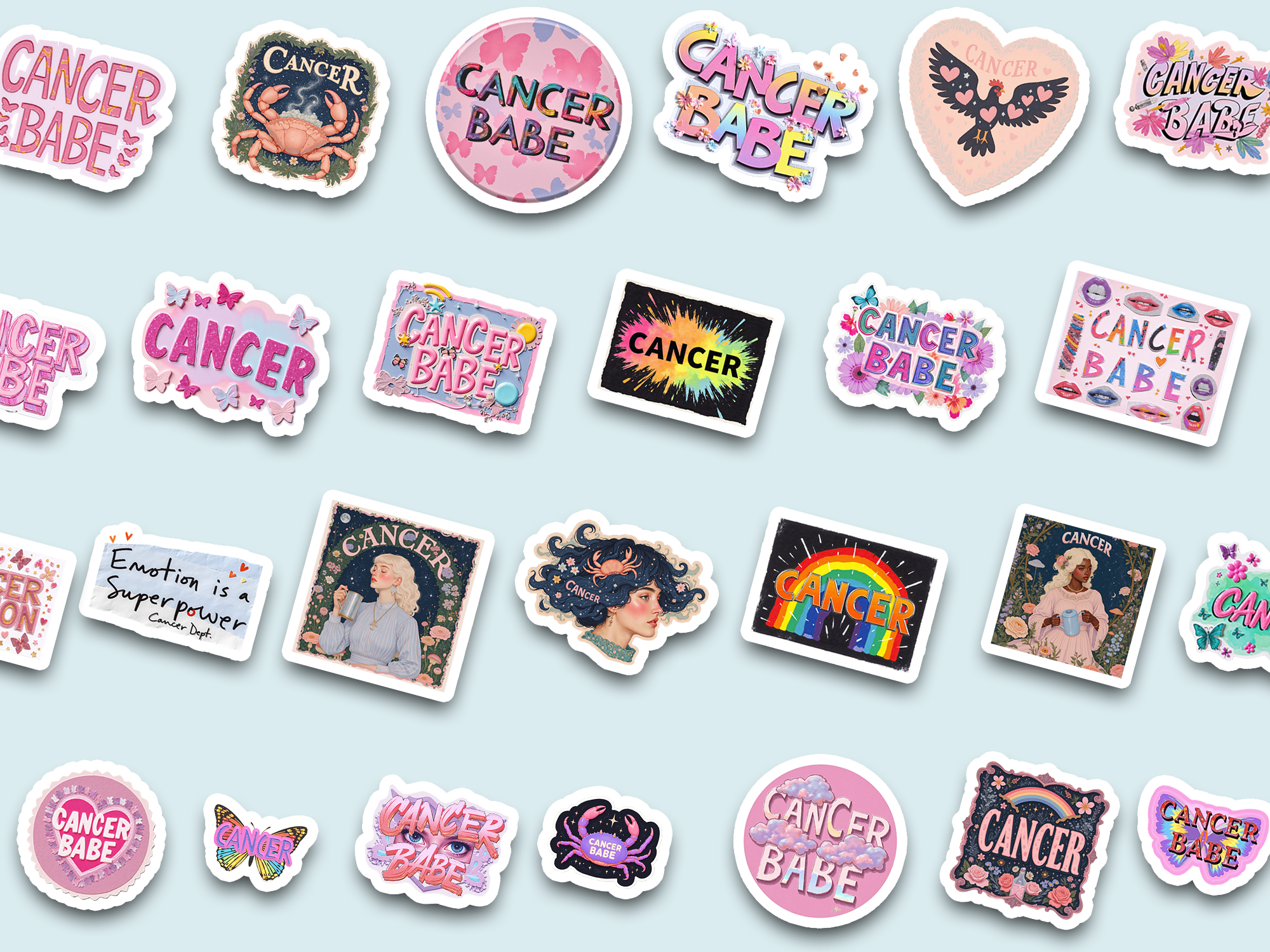 Complete Cancer Collection sticker bundle