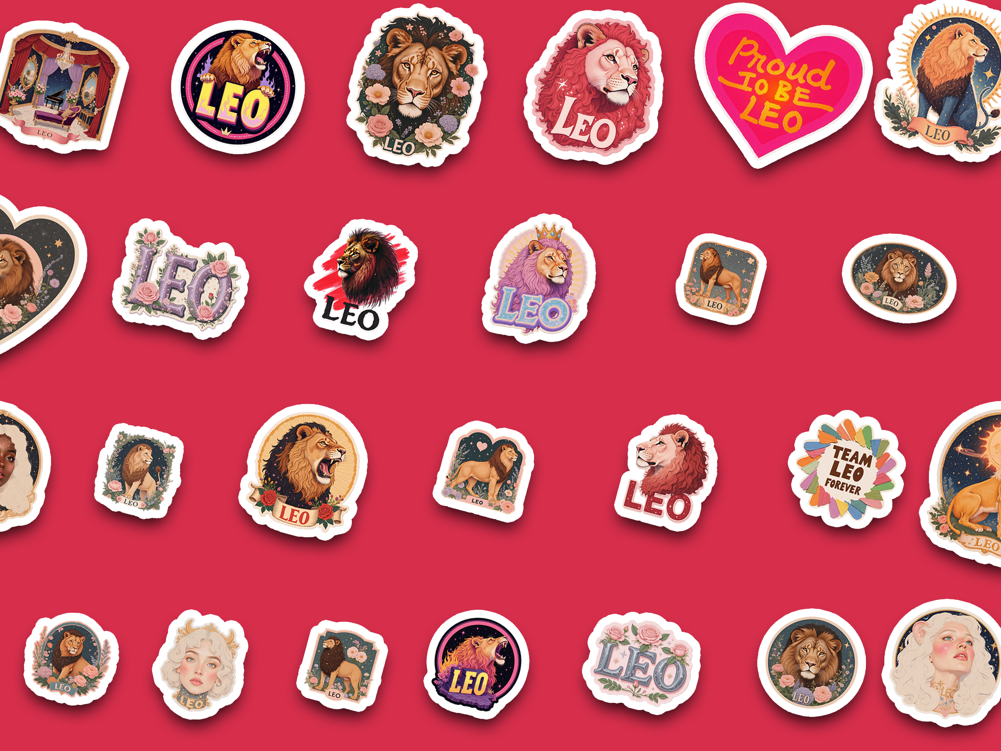 Complete Leo sticker collection