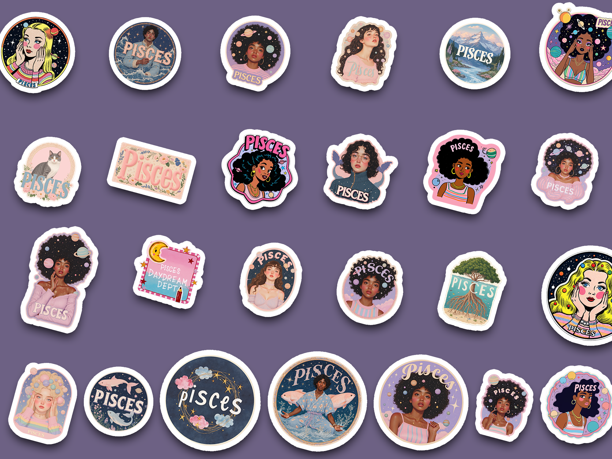 Complete Pisces sticker collection