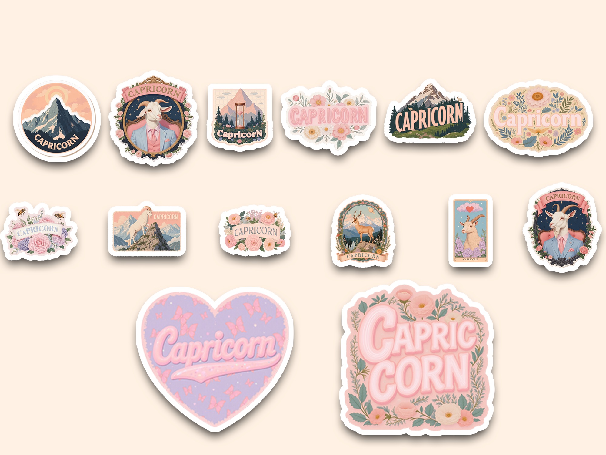 Soft Capricorn sticker collection