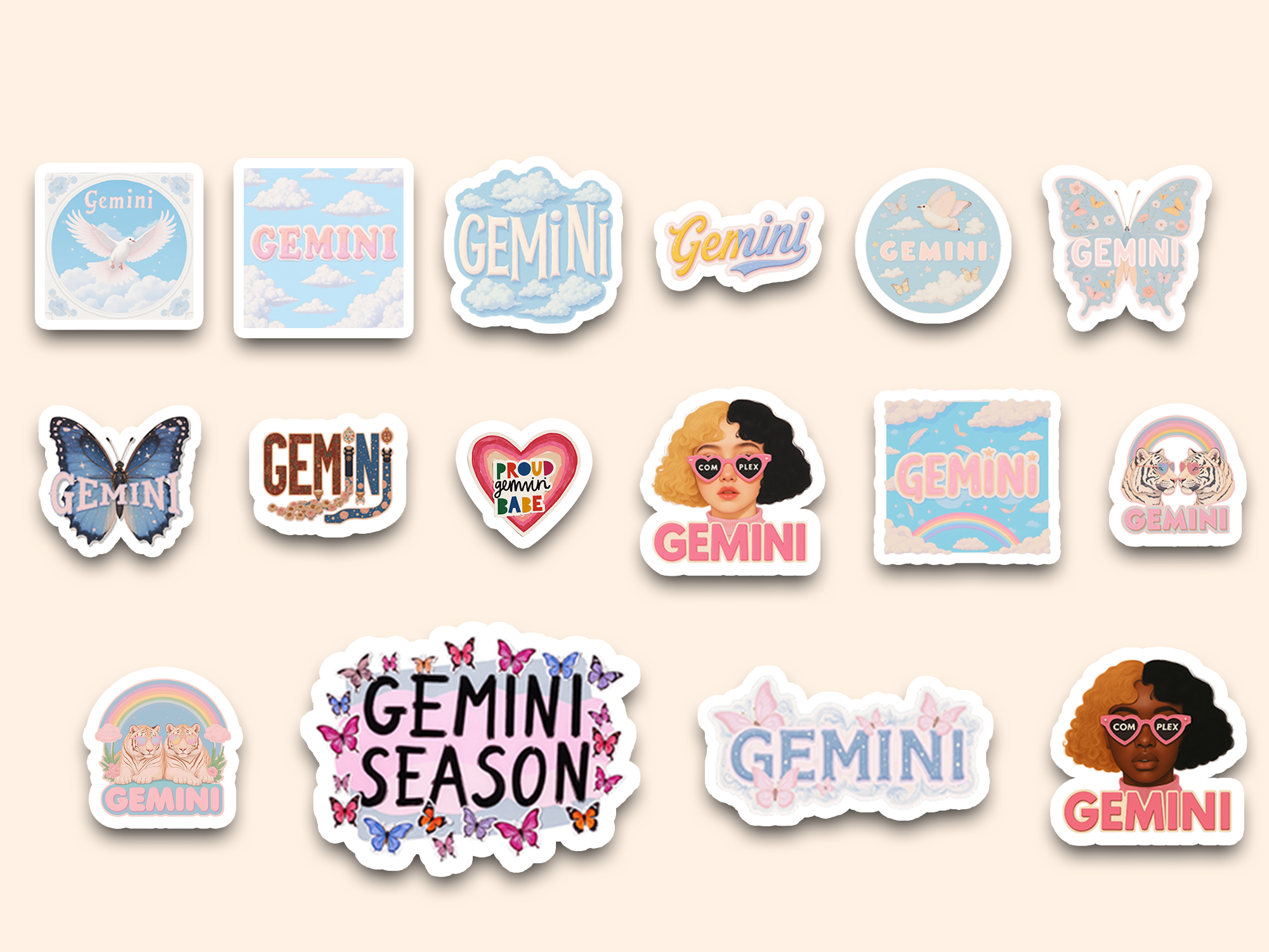 Soft Gemini Collection sticker bundle