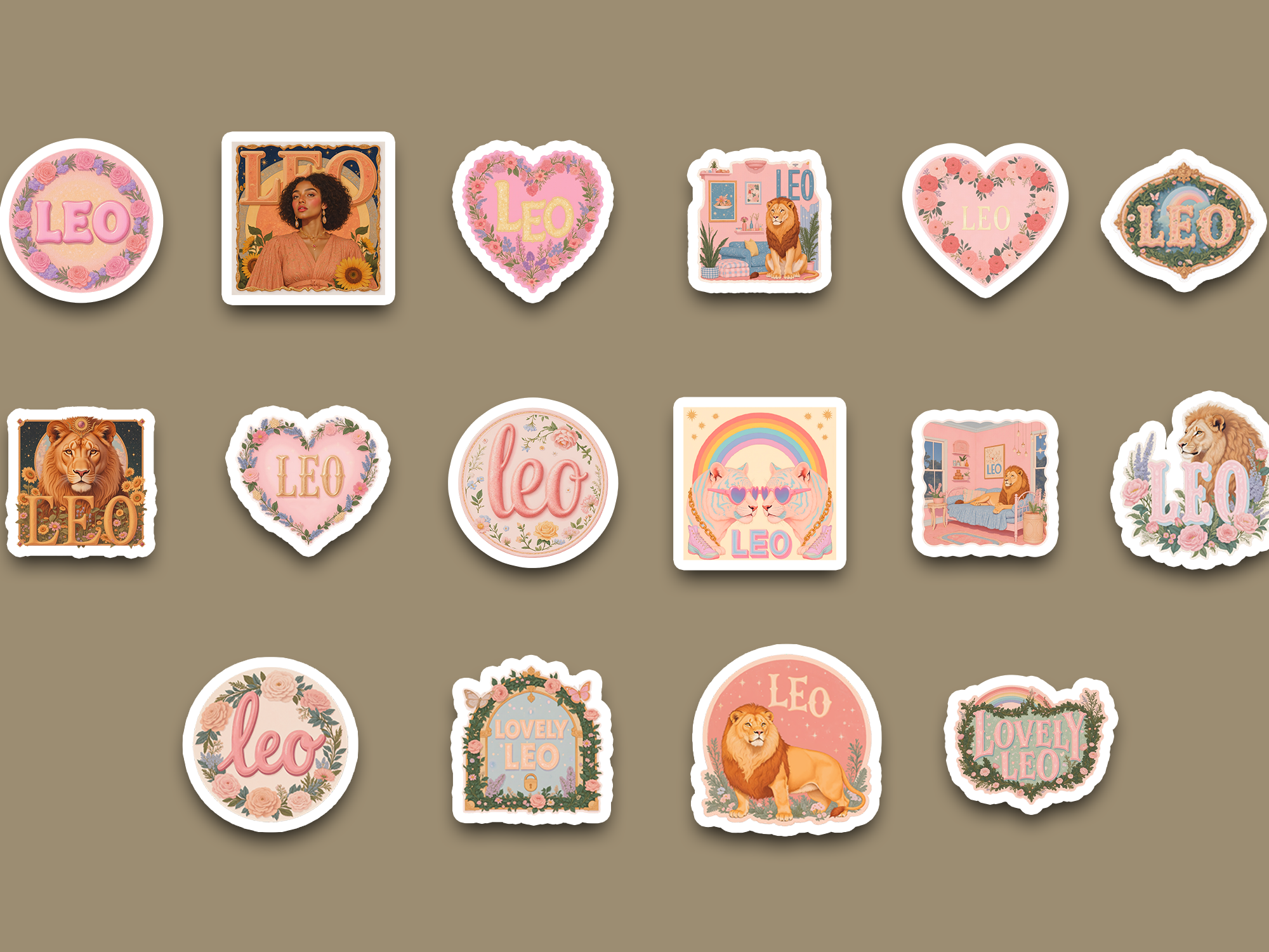 Soft Leo sticker collection