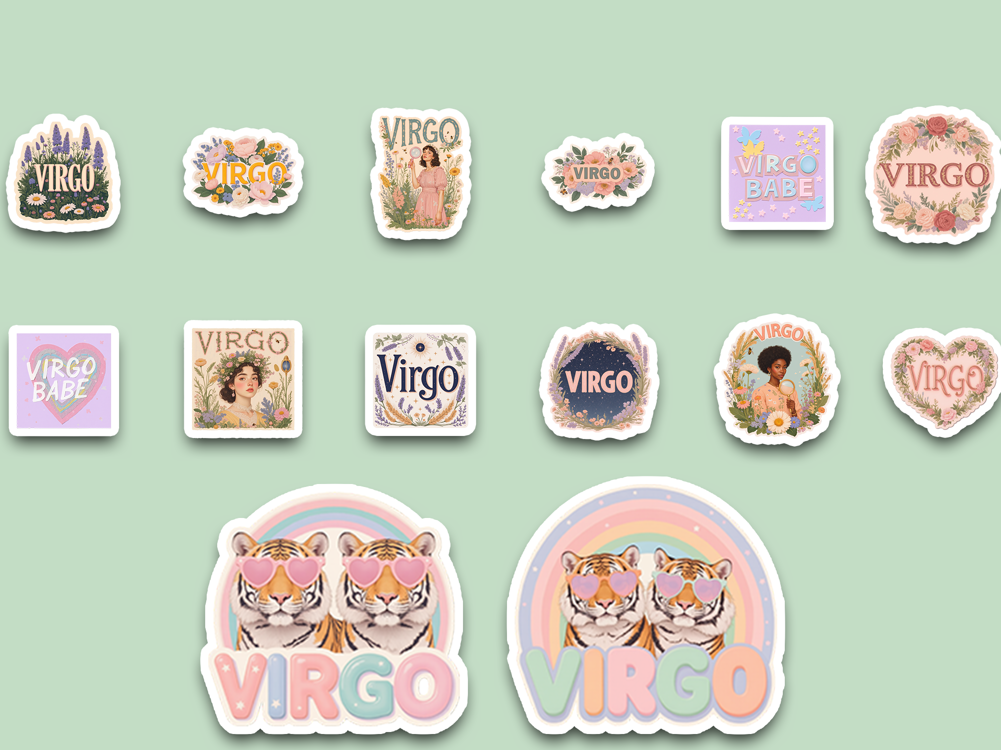 Soft Virgo sticker collection